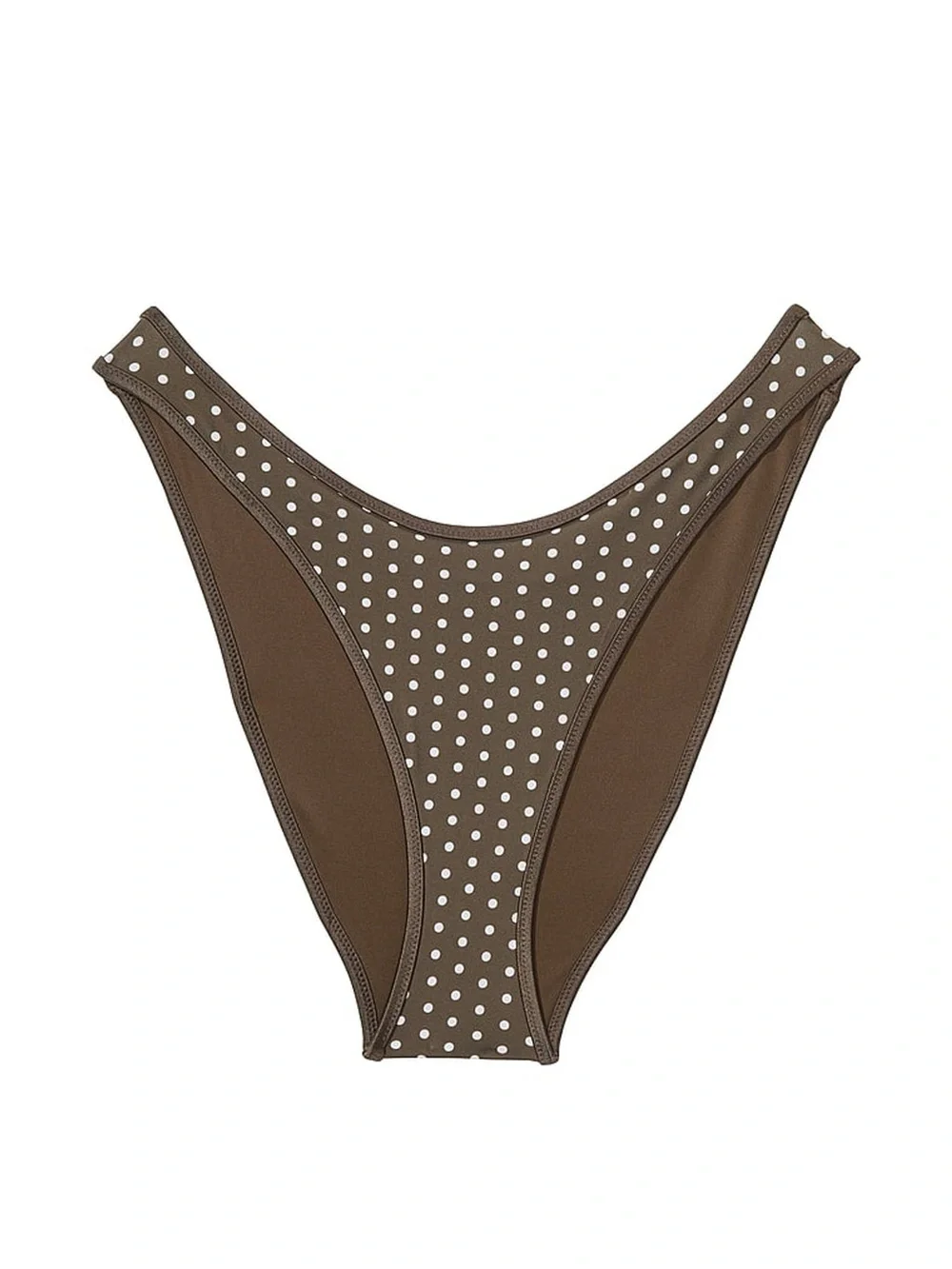 VS Pink x Frankie’s Bikinis Triangle Brown Polka Dot Set